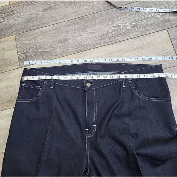 Blue Delta bespoke custom made jeans,  dark denim white stitching - Picture 4 of 12